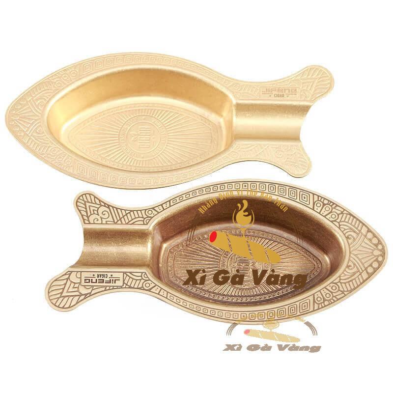 Gạt tàn xì gà 1 điếu HB 2010 nổi bật với hoa văn ấn tượng